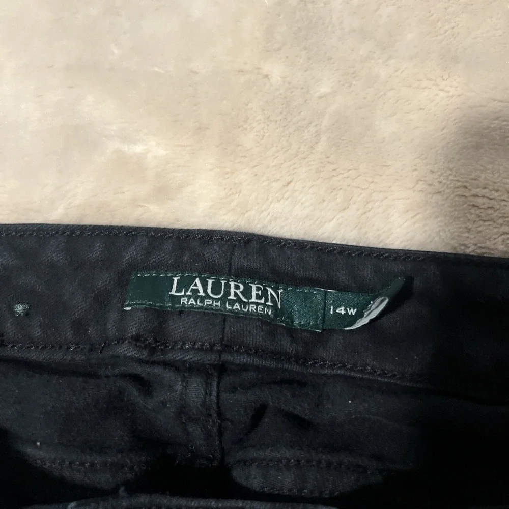 Lauren Ralph Lauren Women's Black Jeans Modern Straight Curvy Fit Size 14W